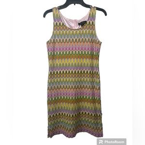 Girlfriend by Silversilk Colorful Bodycon Silk Dress Size Medium Made in Italy